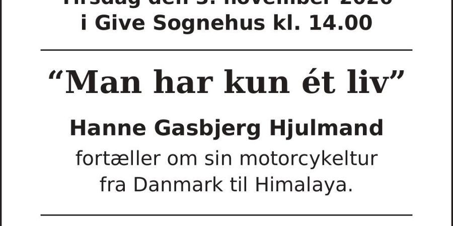 GRUNDVIGSK FORUM INVITERER TIL FOREDRAG 