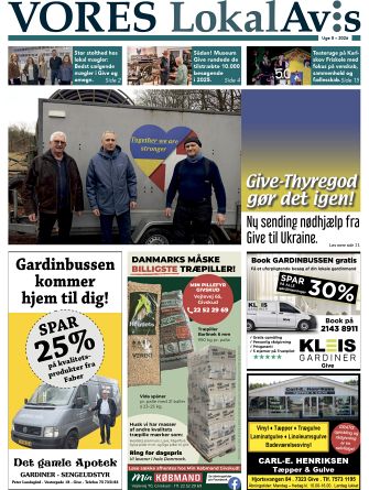 Vores LokalAvis uge 5, 2026 – hold dig opdateret med spændende lokale nyheder fra Give og omegn!