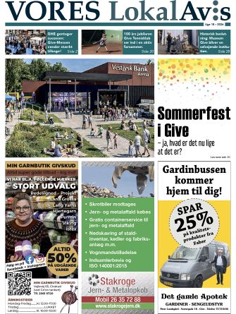 Vores LokalAvis uge 18, 2026 – hold dig opdateret med spændende lokale nyheder fra Give og omegn!