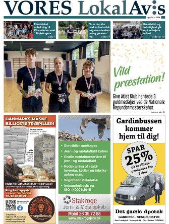 Vores LokalAvis uge 24, 2026 – hold dig opdateret med spændende lokale nyheder fra Give og omegn!