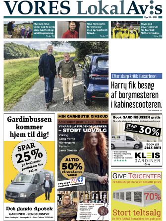 Vores LokalAvis uge 33, 2025 – hold dig opdateret med spændende lokale nyheder fra Give og omegn!