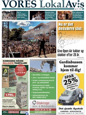 Vores LokalAvis uge 34, 2025 – hold dig opdateret med spændende lokale nyheder fra Give og omegn!