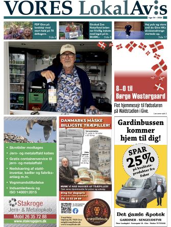 Vores LokalAvis uge 34, 2026 – hold dig opdateret med spændende lokale nyheder fra Give og omegn!