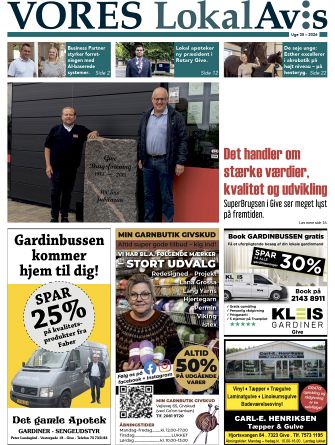 Vores LokalAvis uge 35, 2026 – hold dig opdateret med spændende lokale nyheder fra Give og omegn!
