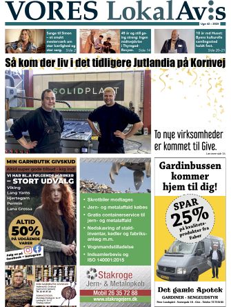 Vores LokalAvis uge 42, 2025 – hold dig opdateret med spændende lokale nyheder fra Give og omegn!