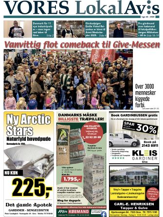 Vores LokalAvis uge 45, 2025 – hold dig opdateret med spændende lokale nyheder fra Give og omegn!