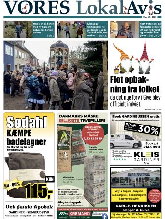 Vores LokalAvis uge 49, 2025 – hold dig opdateret med spændende lokale nyheder fra Give og omegn!