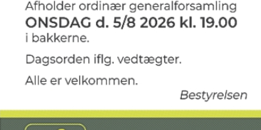 GENERALFORSAMLING RIIS BAKKER 